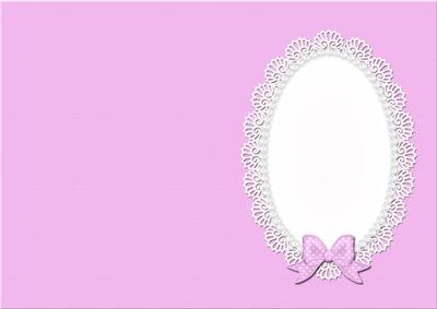 A5 Pearls and Lace Card Front or Insert