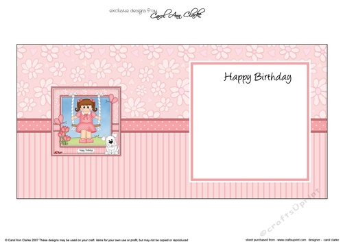 Cute Little Girl is Swinging High square landscape insert