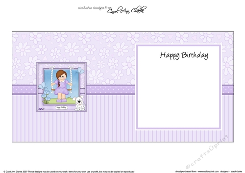 Cute Little Teen Girl is Swinging High square landscape insert