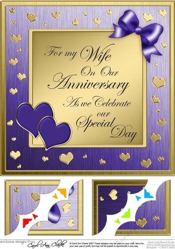 8x8 For My Wife on Our Anniversary Scalloped Corner