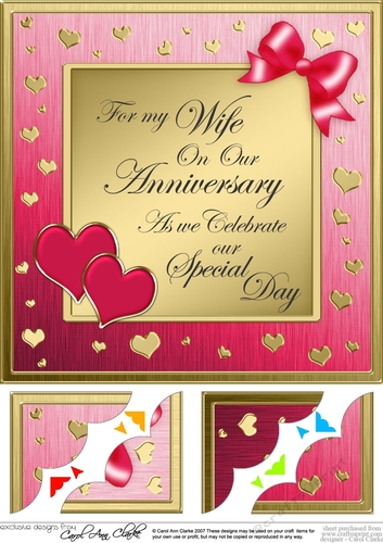 8x8 For My Wife on Our Anniversary Scalloped Corner