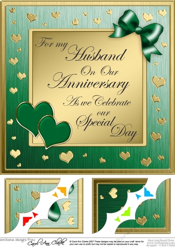 8x8 For My Husband on Our Anniversary Scalloped Corner