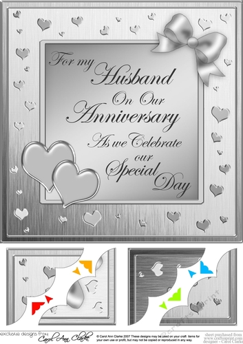 8x8 For My Husband on Our Anniversary Scalloped Corner