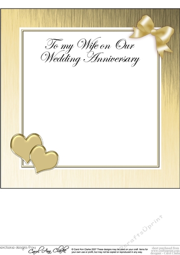 8x8 For My Wife on Our Anniversary Scalloped Corner