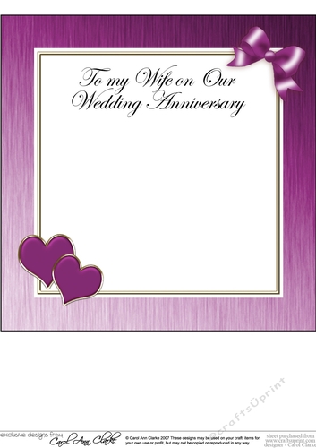 8x8 For My Wife on Our Anniversary Scalloped Corner