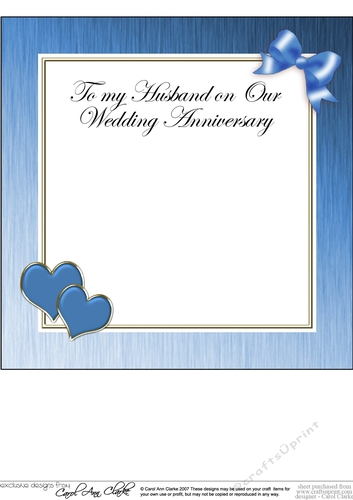 8x8 For My Husband on Our Anniversary Scalloped Corner