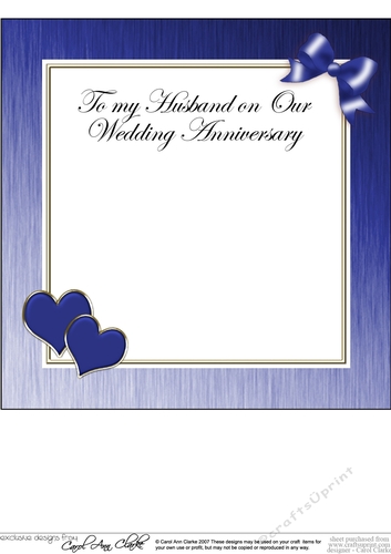 8x8 For My Husband on Our Anniversary Scalloped Corner