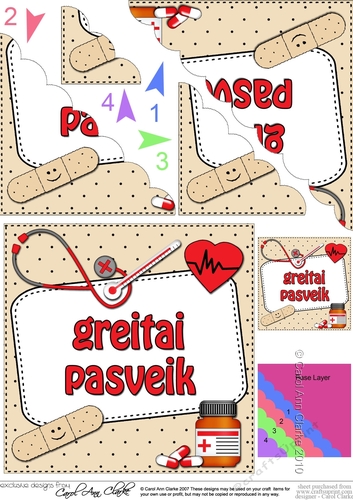Lithuanian Get Well Medical Wavy Corner Stacker