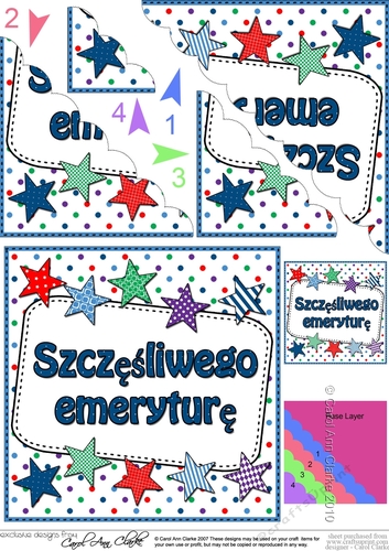 Polish Retirement Stars Wavy Corner Stacker