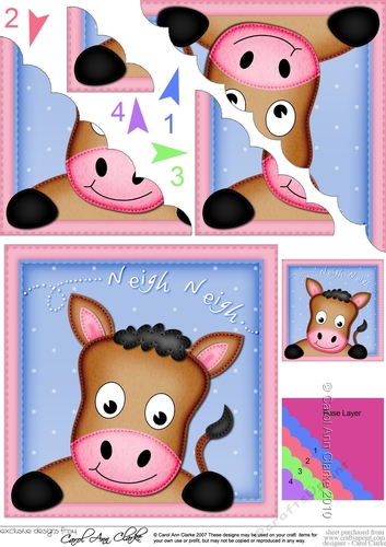 Little GiGi Horse Scalloped Corner Stacker