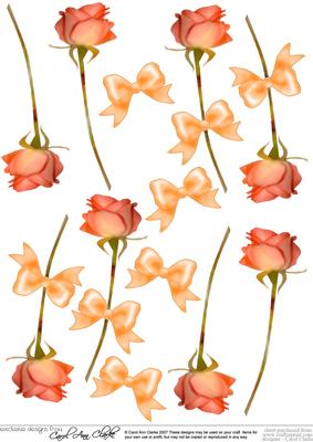 Roses 3D Decoupage Sheet