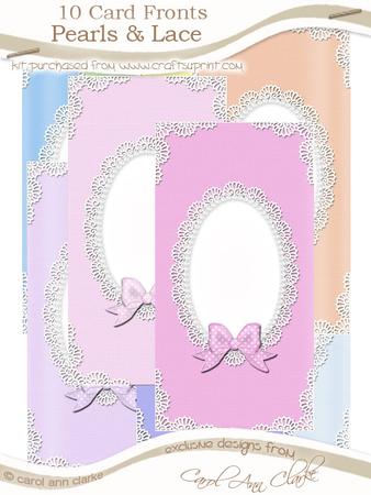 Dl Pearls and Lace Card Fronts Kit