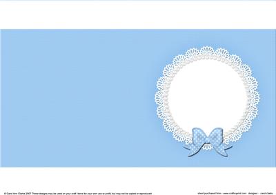 Square Pearls and Lace Card Front or Insert