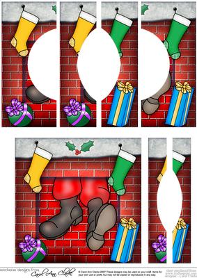 Santa Got Stuck! Quick Card with Circular Side Stacker Toppe