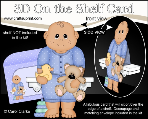 3D On the Shelf Card Kit - Little Ethnic New Baby Boy Kareem