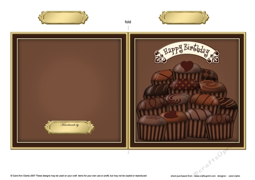 Birthday Chocolate Quick Cut & Fold Card  