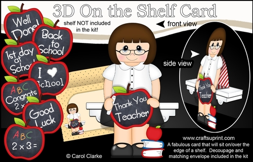 3D On the Shelf Card Kit - Miss Hughes the Teacher