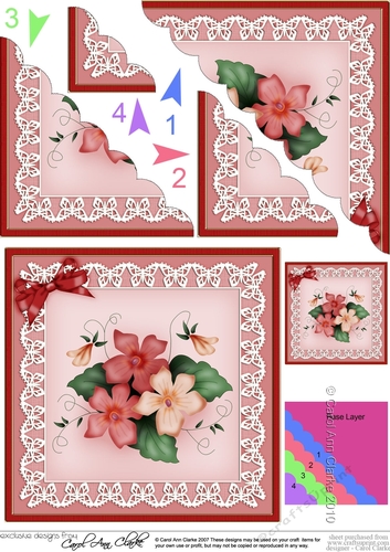 Pretty Viola Scallop Corner side stacker Topper