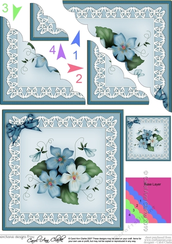 Pretty Viola Scallop Corner side stacker Topper