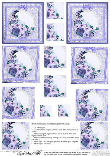 Spring Flowers Twisted Pyramage sheet