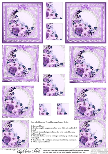 Spring Flowers Twisted Pyramage sheet