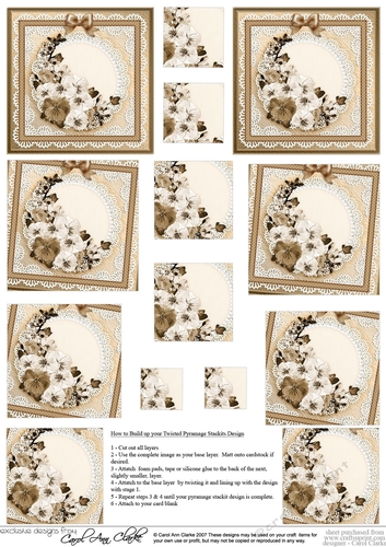 Spring Flowers Twisted Pyramage sheet