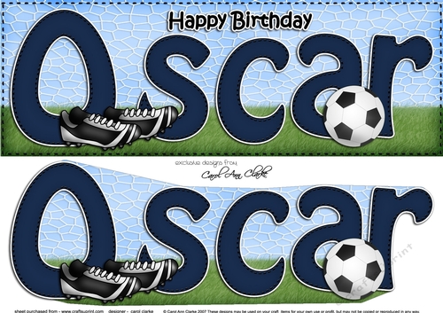 Large DL Birthday OSCAR 3D decoupage