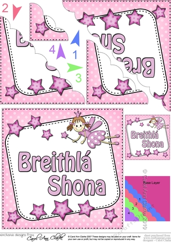 Irish Birthday Fairy Scalloped Corner Stacker