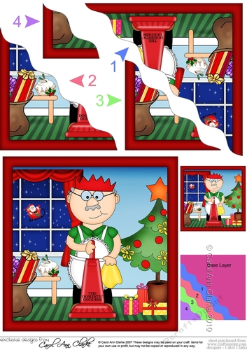 Christmas Bert Domestic Goddess Wavy Corner side stacker Topper