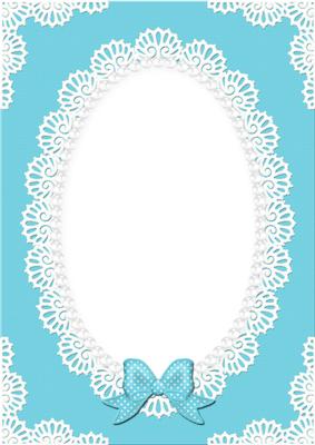 A4 Pearls and Lace Card Front