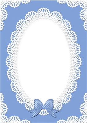 A4 Pearls and Lace Card Front