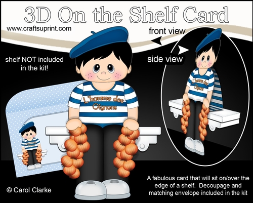 3D On the Shelf Card Kit - LHomme dOignon Timothée is the Onion Seller