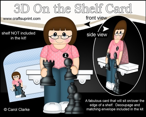 3D On the Shelf Card Kit - Natalie is a Chess Champion
