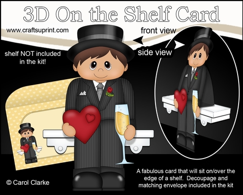 3D On the Shelf Card Kit - Ethnic Hearts Love & Romance Man Bandhu