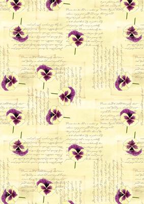 Pansy, Lace and Pearls Matching Backing Paper