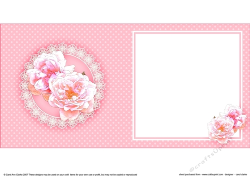 6x6 A Touch of Elegance Roses, Lace & Pearls matching insert
