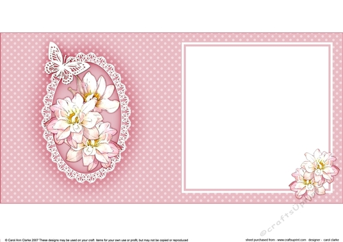6x6 A Touch of Elegance Flowers, Lace & Butterflies matching insert