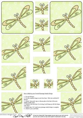 Dreamy Dragonfly Twisted Pyramage Sheet