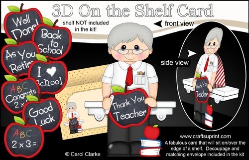 3D On the Shelf Card Kit - Mr Wilson the Teacher