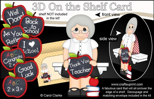 3D On the Shelf Card Kit - Mrs Johnson the Teacher