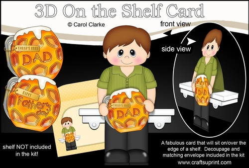 3D On the Shelf Card Kit - Jaxon is the Worlds Best Dad