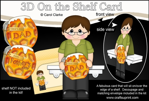 3D On the Shelf Card Kit - Bryson is the Worlds Best Dad