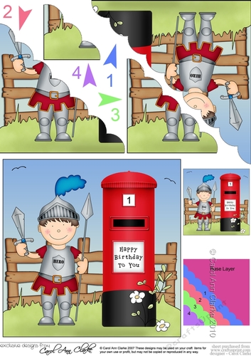 Boyz Birthday Boriz the Knight Scalloped Corner Stacker
