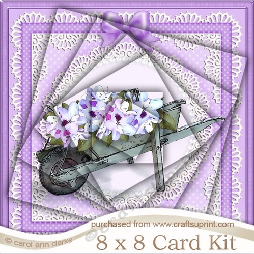 8 x 8 Flower Filled wheelbarrow Twisted Pyramage Kit