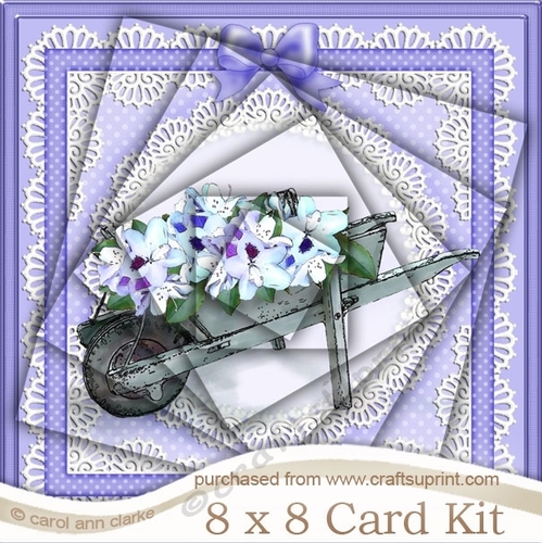 8 x 8 Flower Filled wheelbarrow Twisted Pyramage Kit