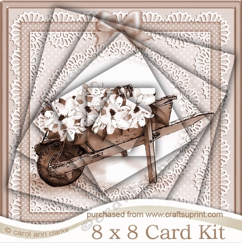 8 x 8 Flower Filled wheelbarrow Twisted Pyramage Kit