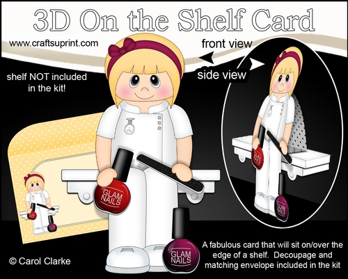 3D On the Shelf Card Kit - Little Glam Nails Nail Technician Kaycee