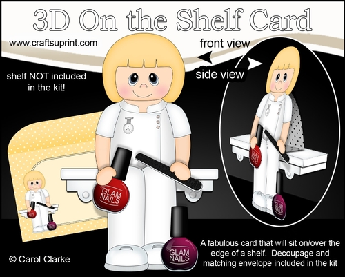 3D On the Shelf Card Kit - Little Glam Nails Nail Technician Caroline
