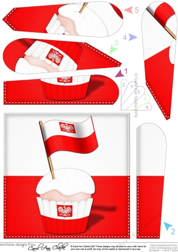 Flying the Flag Poland Fan Pyramage Topper