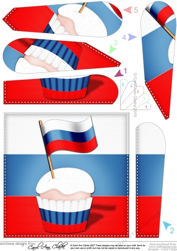 Flying the Flag Russia Fan Pyramage Topper